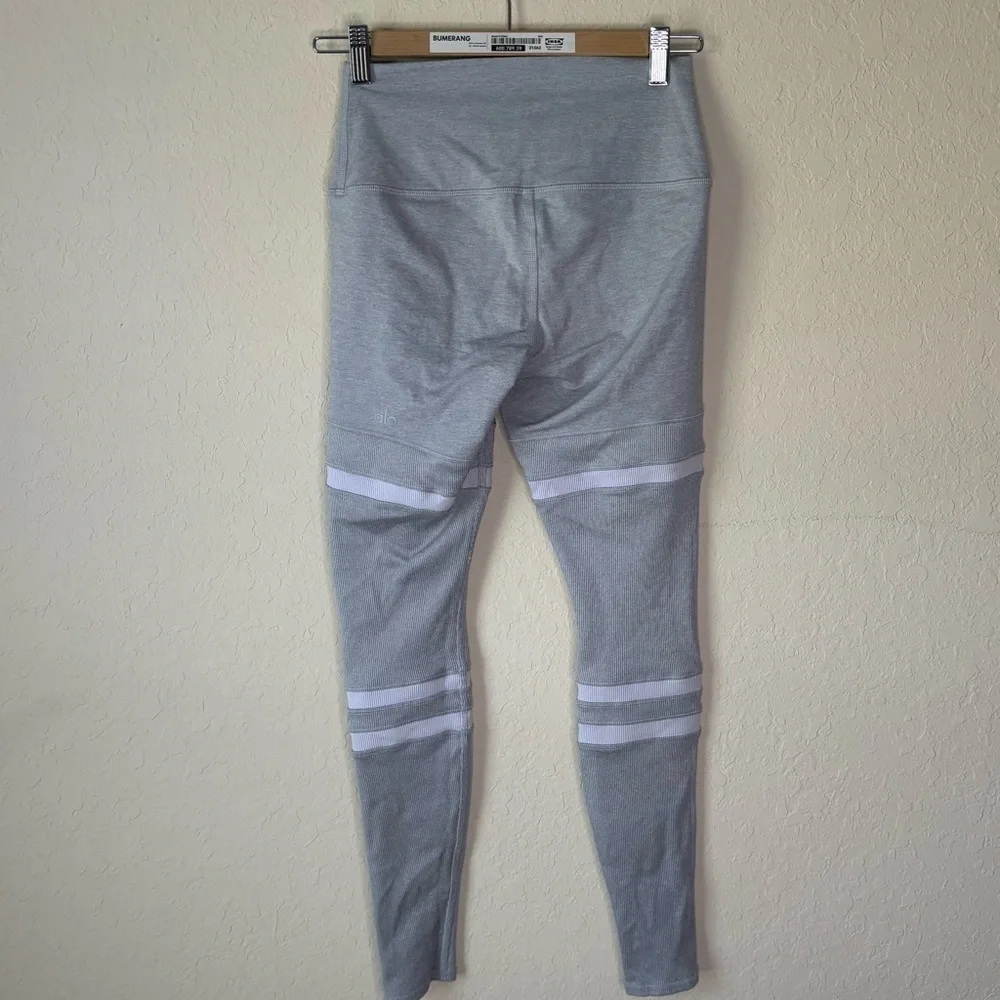 ALO Yoga | Women's Gray White Legit Legging Size XS Pilates Barre Yoga Workout